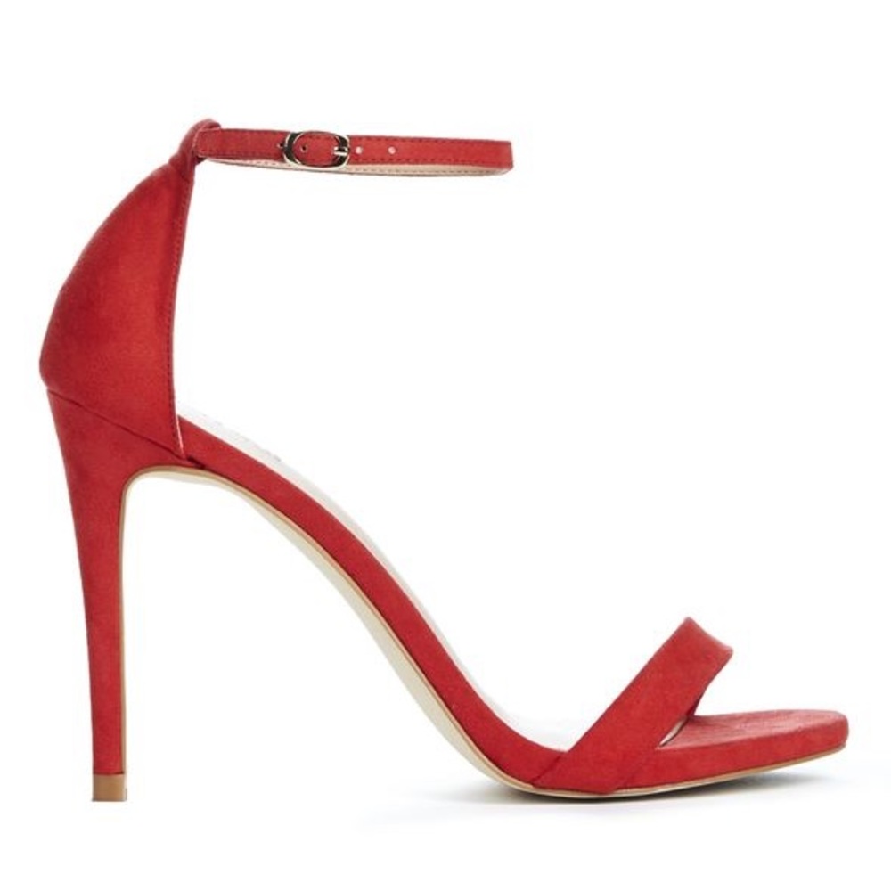 Red Ankle Strap Stiletto Heels